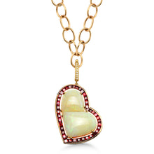 Load image into Gallery viewer, One-of-a-Kind Soul Mates Opal and Ruby Pendant (Chain not Included)