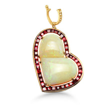 Load image into Gallery viewer, One-of-a-Kind Soul Mates Opal and Ruby Pendant (Chain not Included)