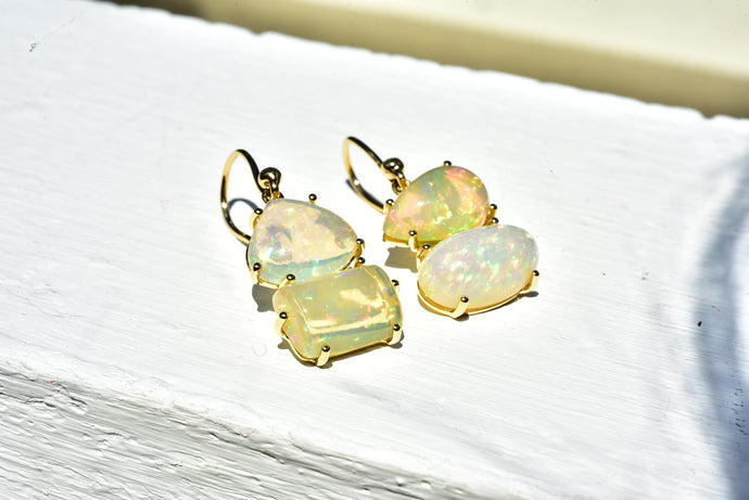 One-of-a-Kind Mismatched Opal Earrings