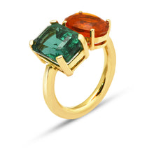 Load image into Gallery viewer, One-of-a-Kind Emerald and Fire Opal Ring